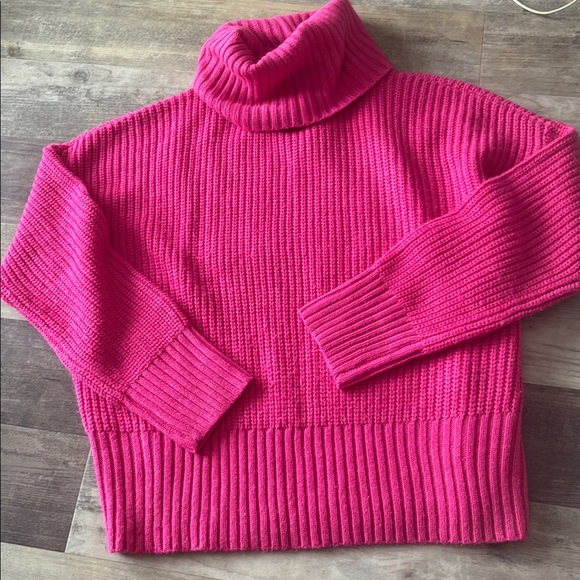 Sanctuary Sweaters - Sanctuary Pink Turtle Neck Cable Rib Sweater sz m